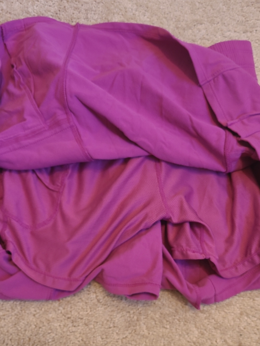 Athleta Magenta Flared Skort Skirt with Pockets - Picture 3 of 5